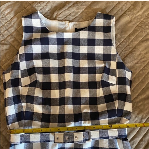 J Crew Gingham Print Pencil Belt Dress - Picture 3 of 4